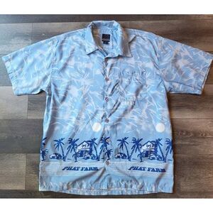 Phat Farm Mens Hawaiian Beach Shirt Size Large Short Sleeve Sleepwear Collection